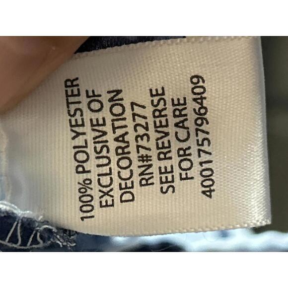 Vintage Candies Womans Sleeveless Top Sz Medium Blue Floral Lace Cottage - Picture 4 of 5